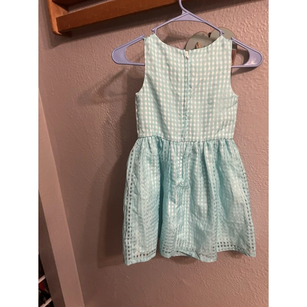 Girls children's place Blue Plaid‎ dress sleeveless Size 6X/7